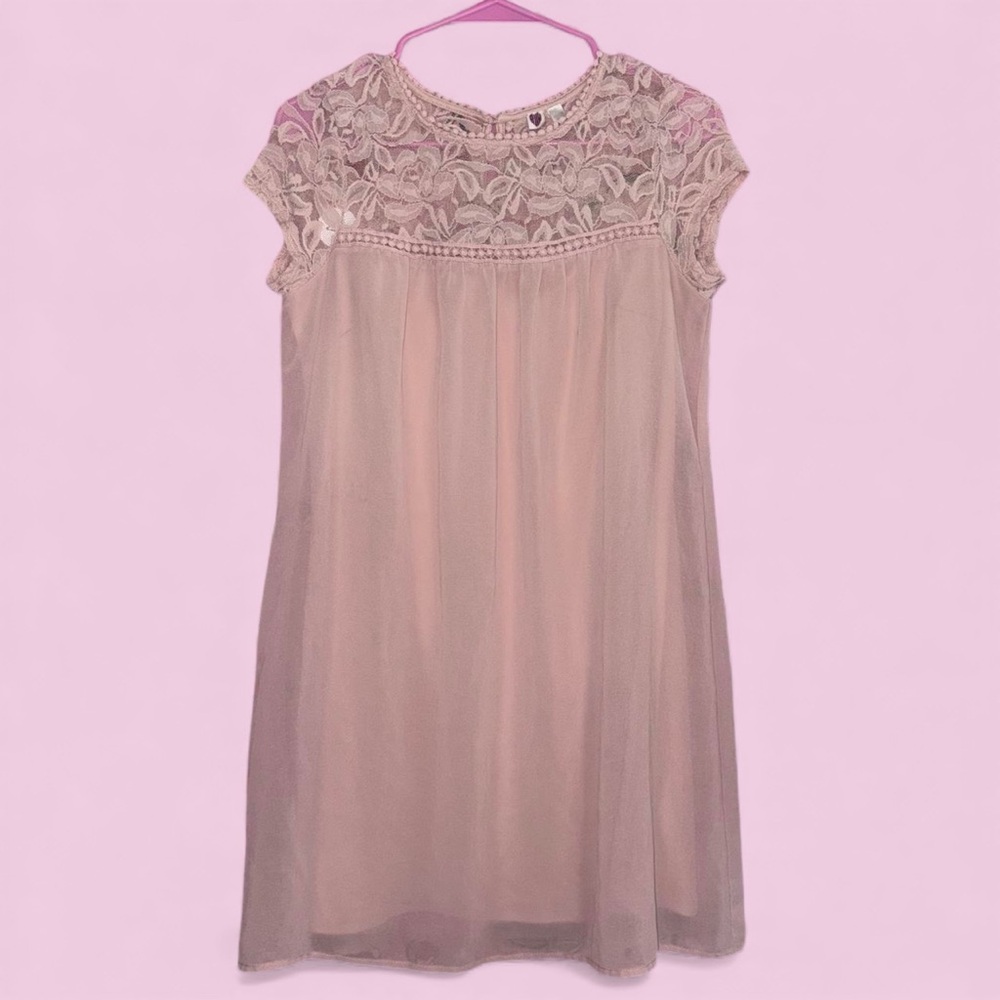 Elegant Pink Lace womens Dress